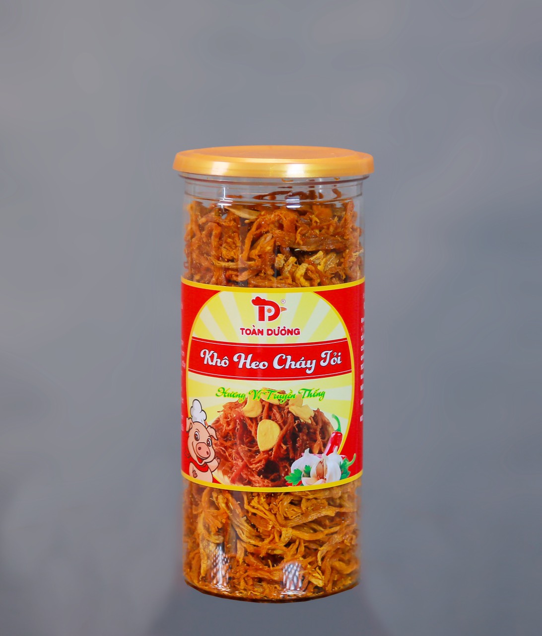 Khô heo cháy tỏi — hũ thủy tinh 250g